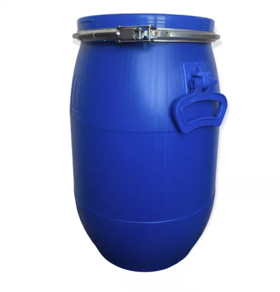 Пластиковая бочка CT 30 л синяя с металлическим обручем